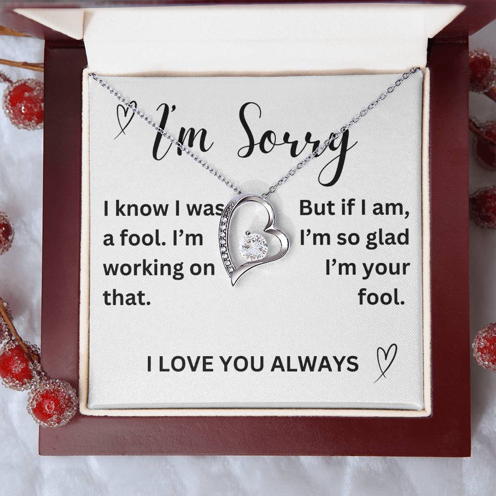 To my girl- I'm sorry- forever love necklace