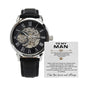 To My Husband- My Missing Piece- Men's Openwork Watch