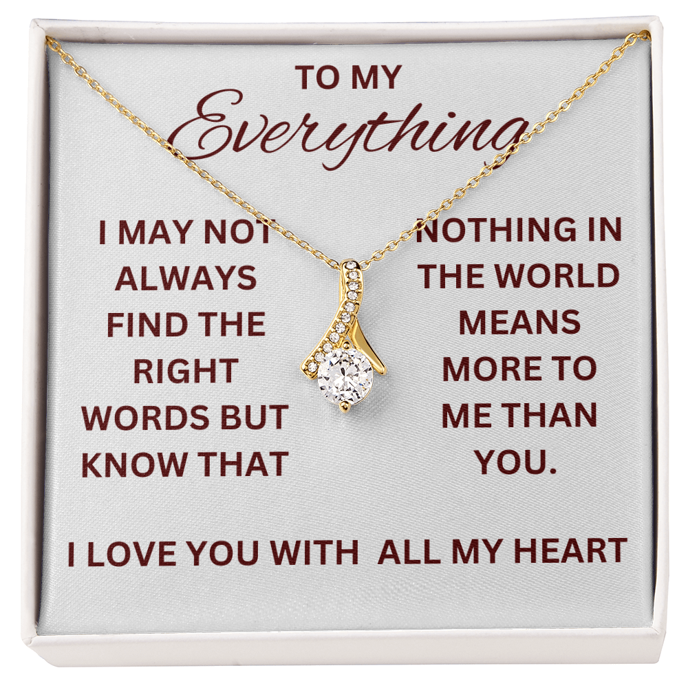 Alluring Beauty Necklace- The Right Words- Wife, Girlfriend