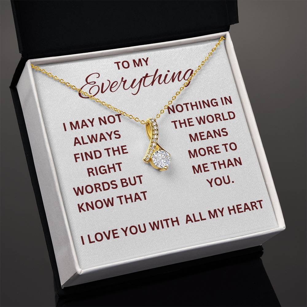 Alluring Beauty Necklace- The Right Words- Wife, Girlfriend