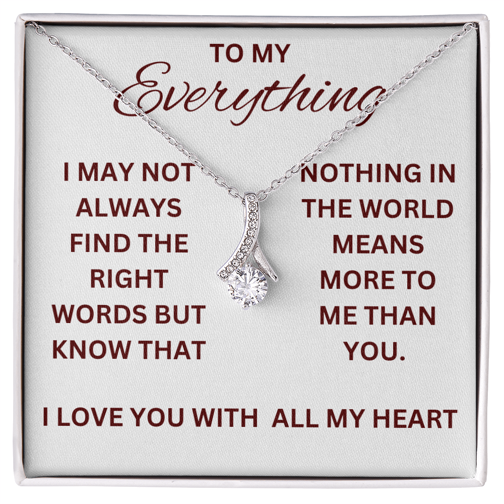 Alluring Beauty Necklace- The Right Words- Wife, Girlfriend