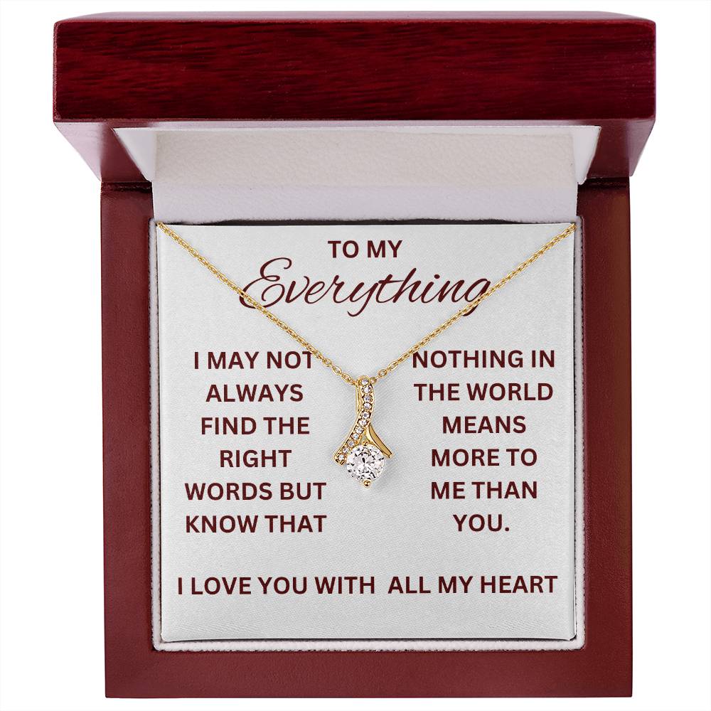 Alluring Beauty Necklace- The Right Words- Wife, Girlfriend