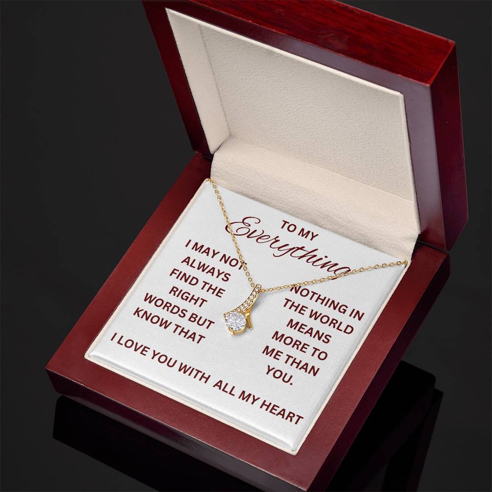 Alluring Beauty Necklace- The Right Words- Wife, Girlfriend