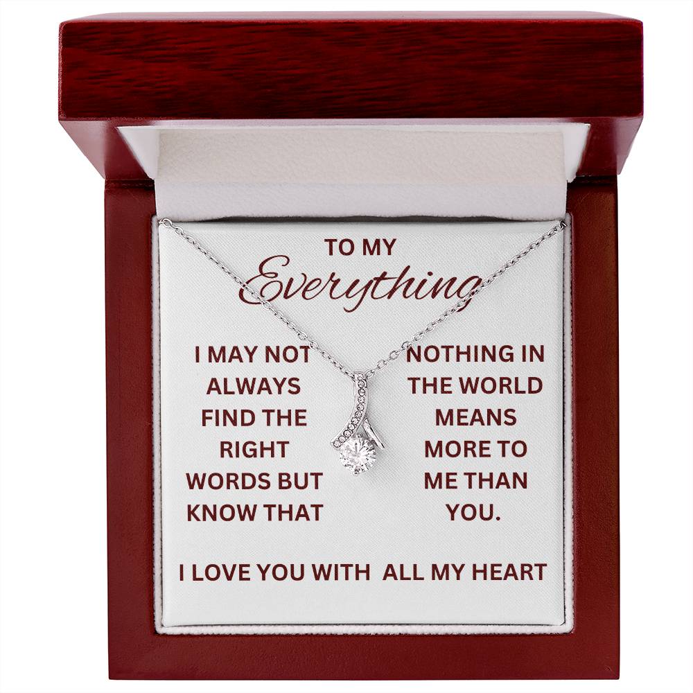 Alluring Beauty Necklace- The Right Words- Wife, Girlfriend