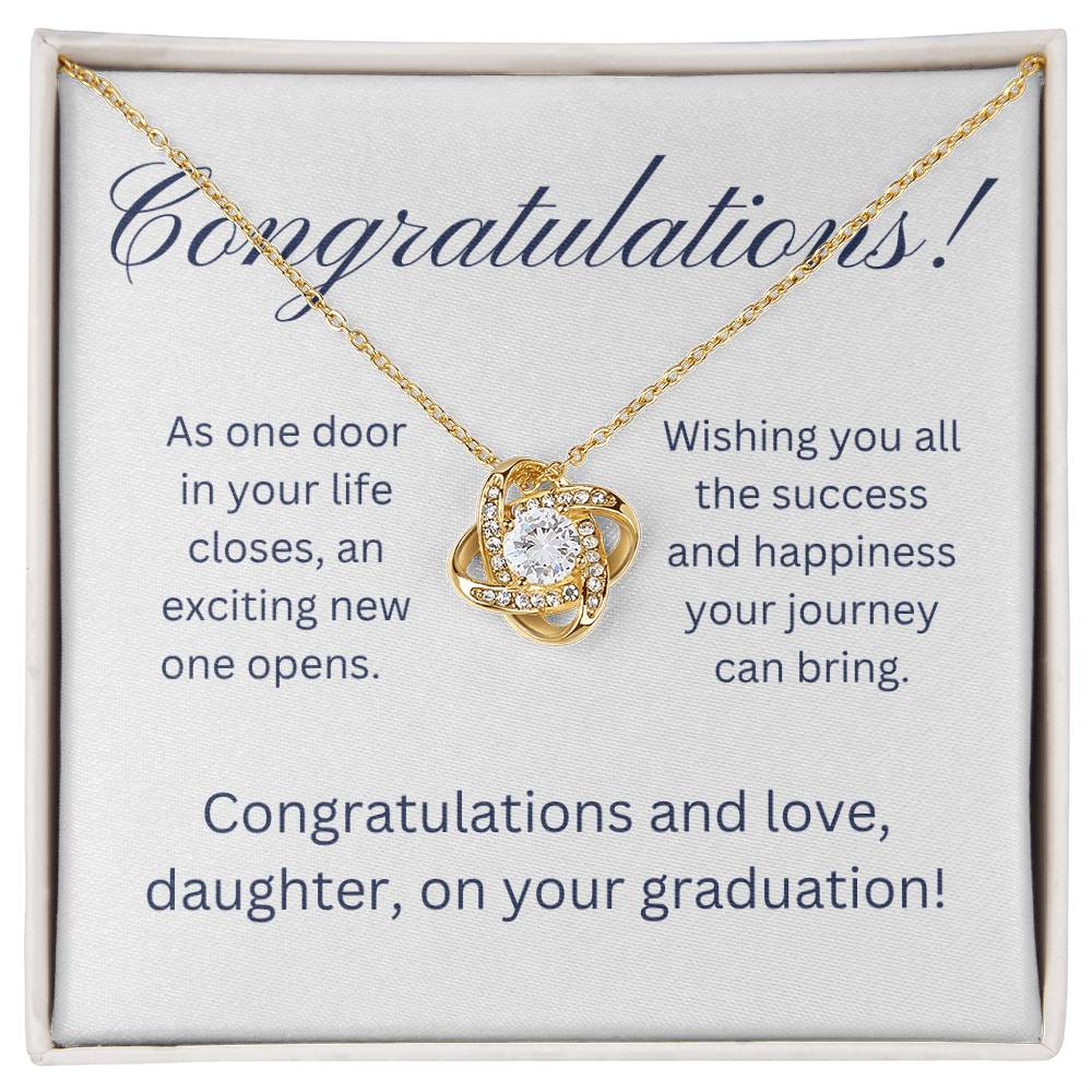 Exciting new doors open- daughter-Love Knot Necklace