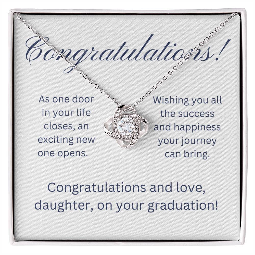 Exciting new doors open- daughter-Love Knot Necklace