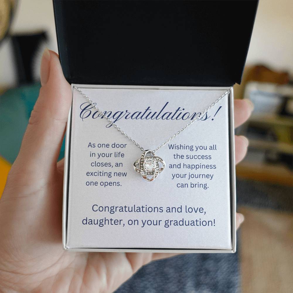 Exciting new doors open- daughter-Love Knot Necklace