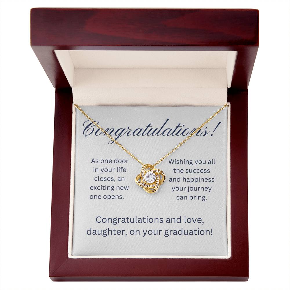 Exciting new doors open- daughter-Love Knot Necklace