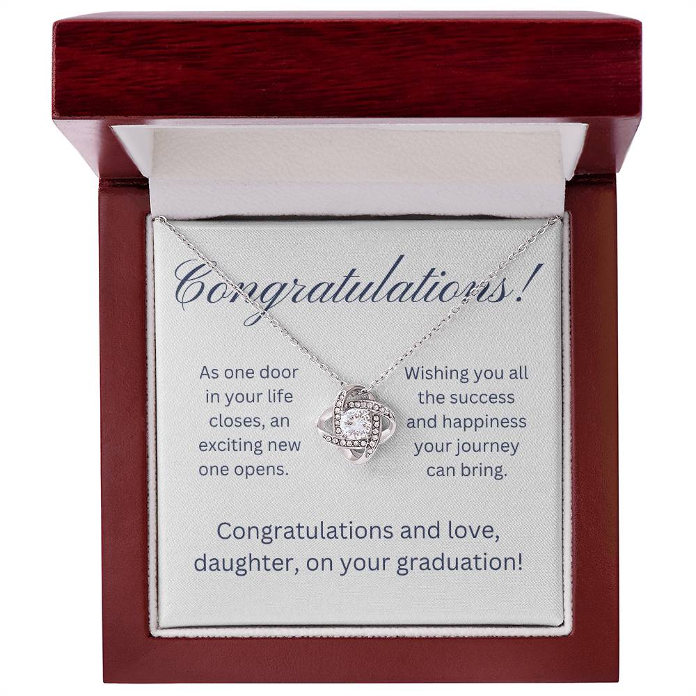 Exciting new doors open- daughter-Love Knot Necklace