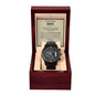 To my man- I choose you to grow old with-Black Chronograph Watch