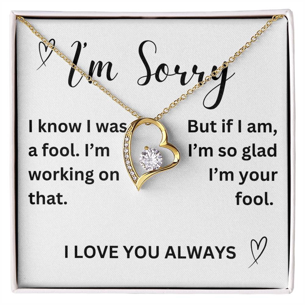 To my girl- I'm sorry- forever love necklace