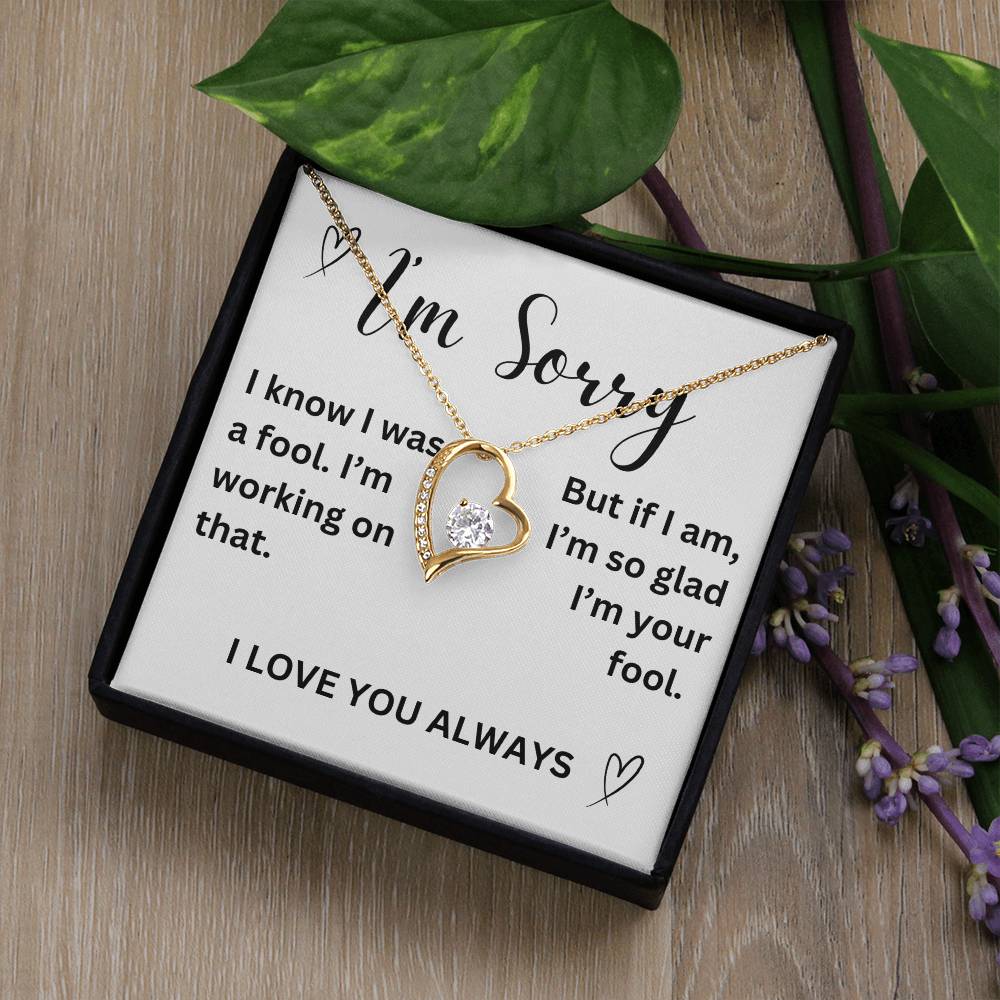 To my girl- I'm sorry- forever love necklace