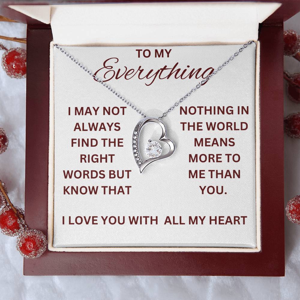 Forever Love Necklace- The Right Words- Wife, Girlfriend