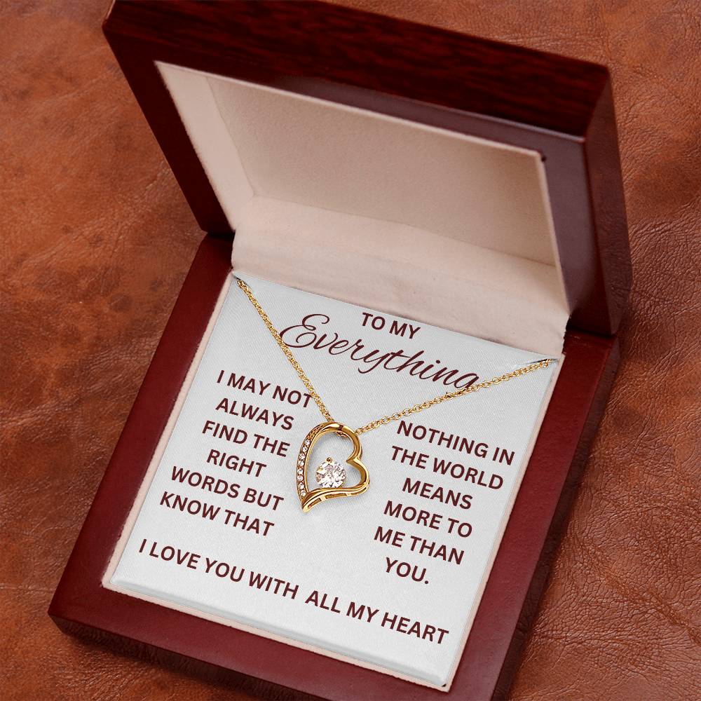 Forever Love Necklace- The Right Words- Wife, Girlfriend