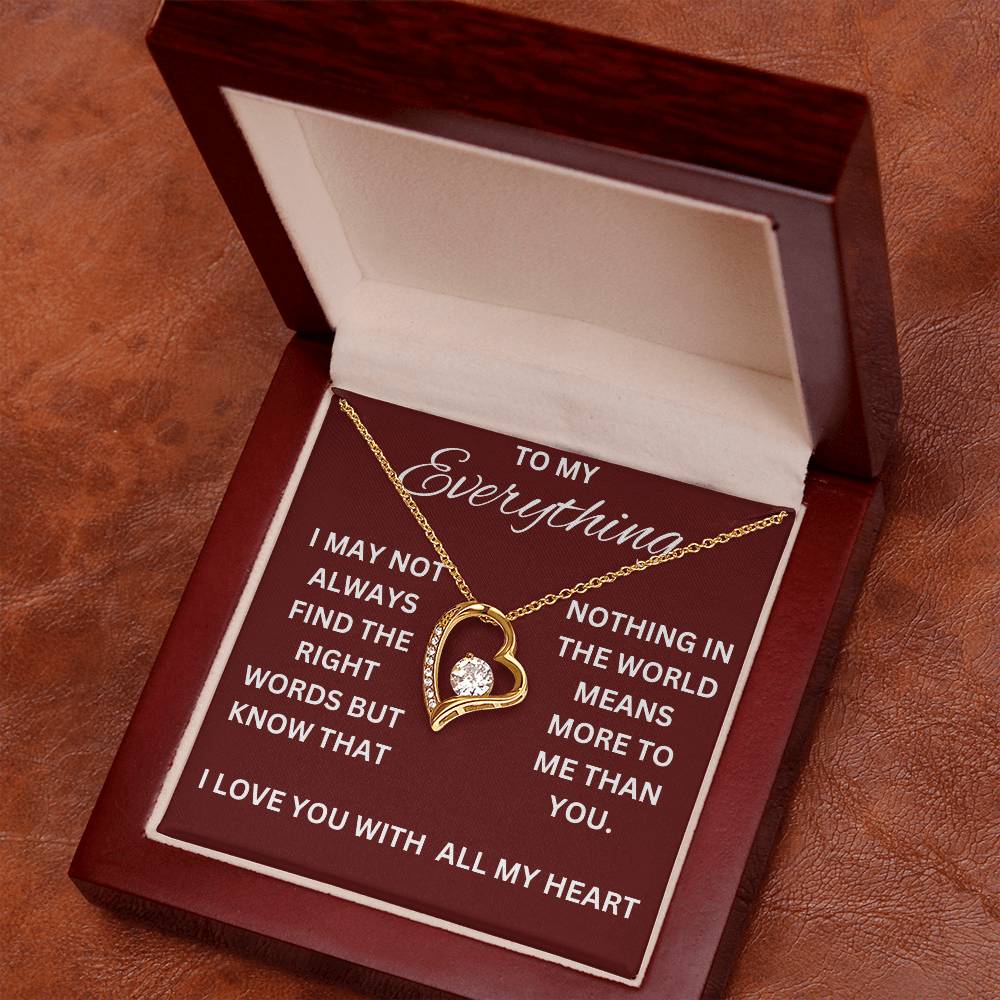 Forever Love Necklace-The Right Words- Wife, Girlfriend