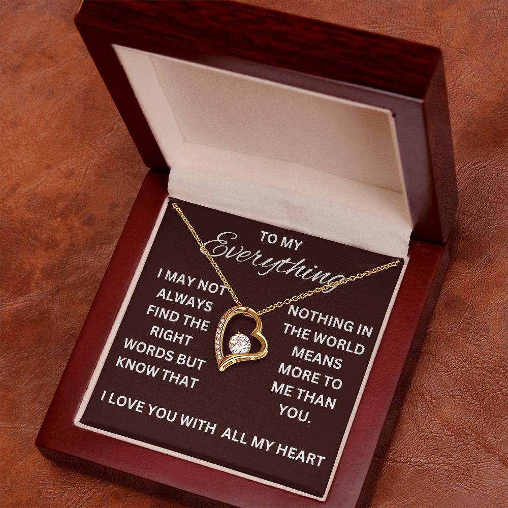 Forever Love Necklace- The Right Words- Wife, Girlfriend