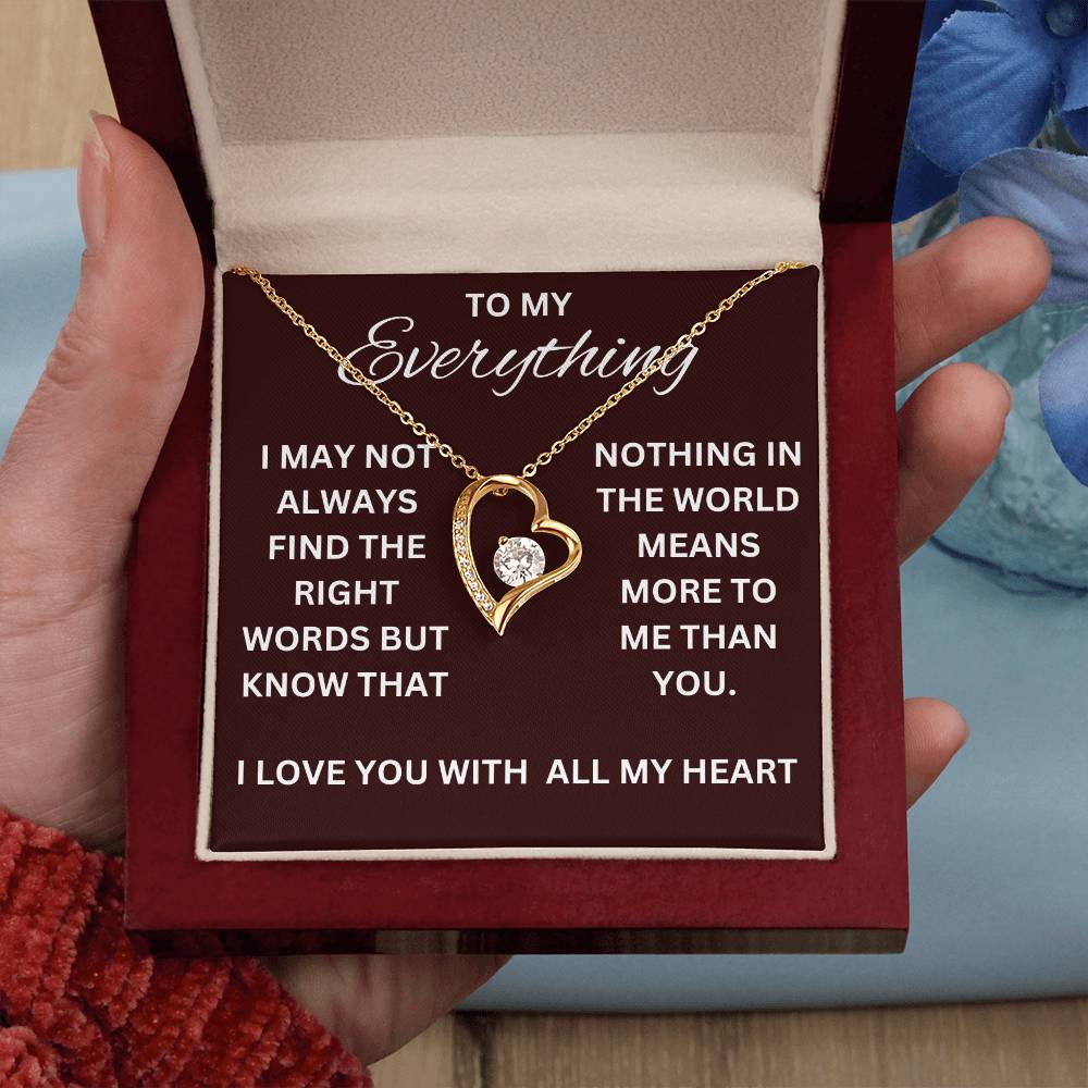Forever Love Necklace- The Right Words- Wife, Girlfriend
