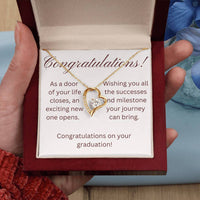 Load image into Gallery viewer, on your graduation- as one door closes-forever love necklace
