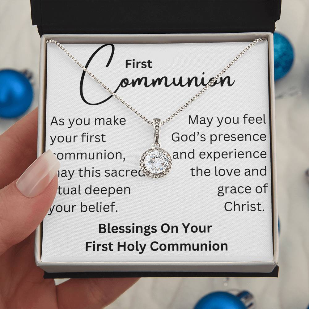 To my girl- blessings on your communion- eternal hope necklace