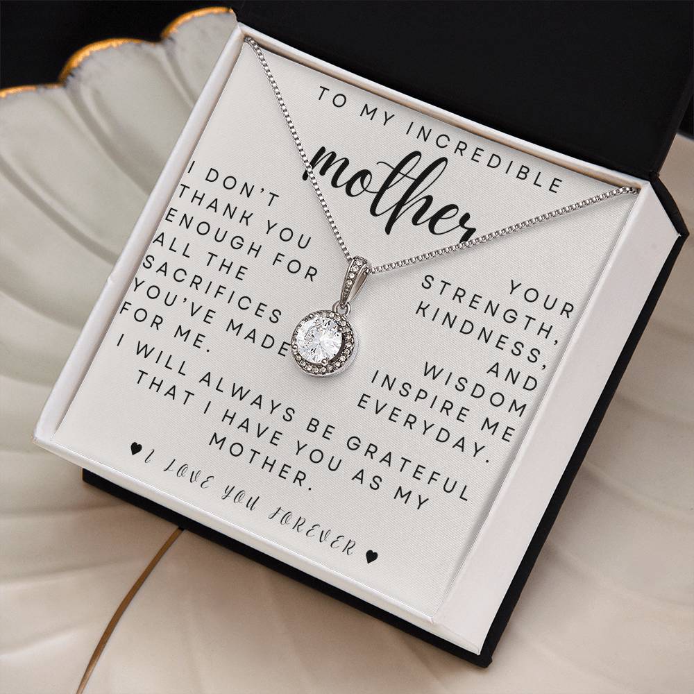 to my mother- you inspire me- eternal hope necklace