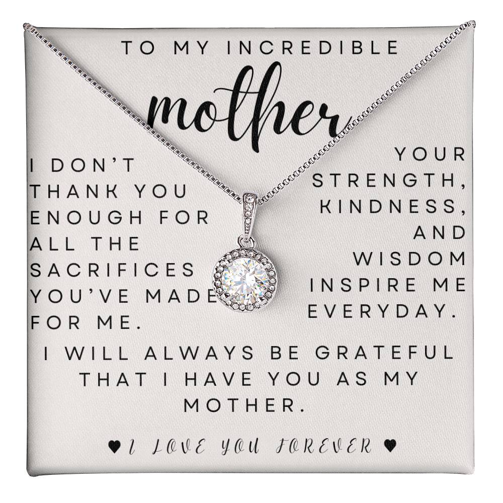 to my mother- you inspire me- eternal hope necklace