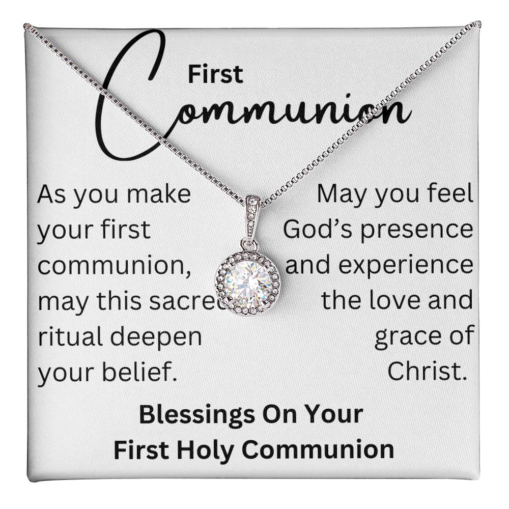 To my girl- blessings on your communion- eternal hope necklace