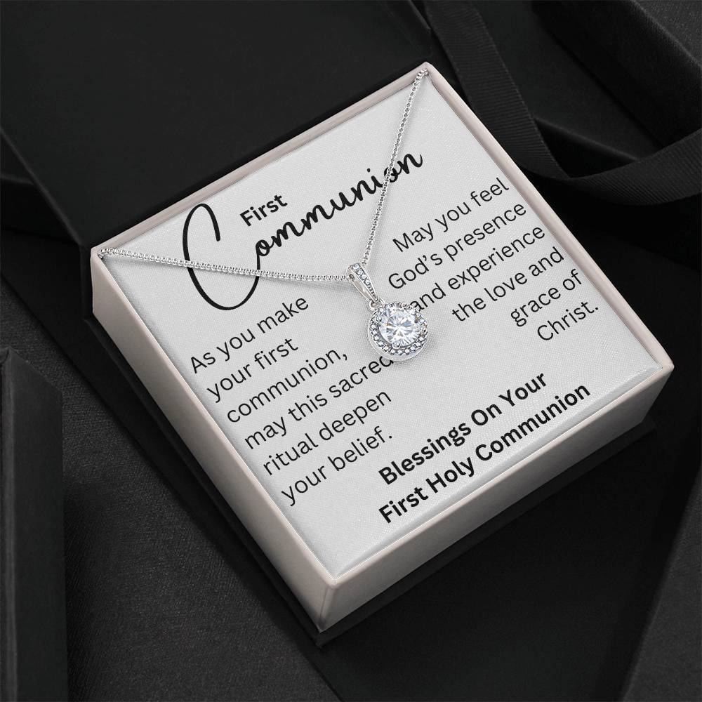 To my girl- blessings on your communion- eternal hope necklace