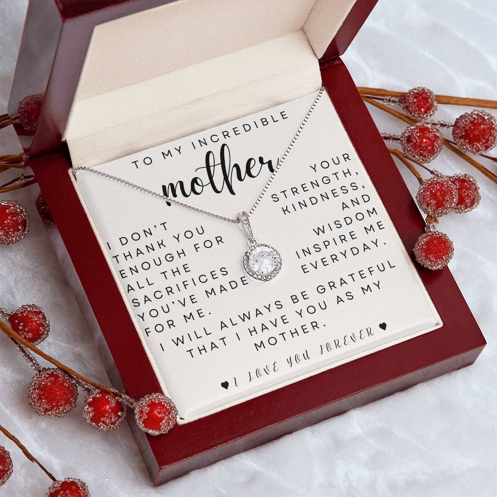 to my mother- you inspire me- eternal hope necklace