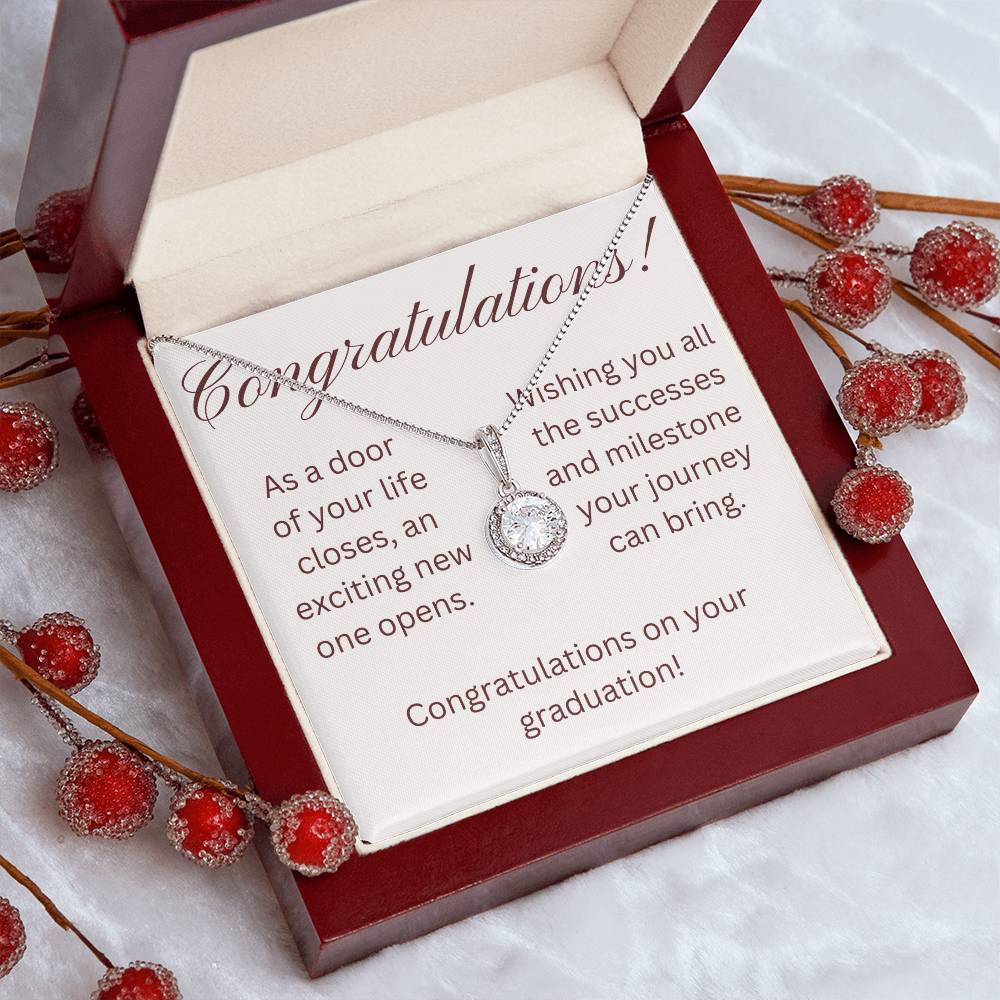 on your graduation- as one door closes- eternal hope necklace