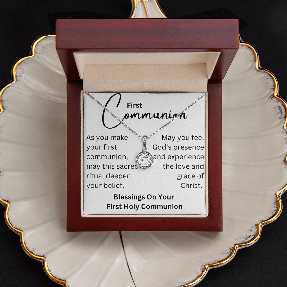 To my girl- blessings on your communion- eternal hope necklace