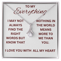 Alluring Beauty Necklace- The Right Words- Wife, Girlfriend