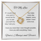 My one wish- To my wife/ girlfriend- Love Knot Necklace