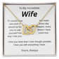 My wish for you-to my wife- interlocking hearts necklace