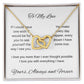 My one wish- To my wife/ girlfriend- interlocking Hearts necklace