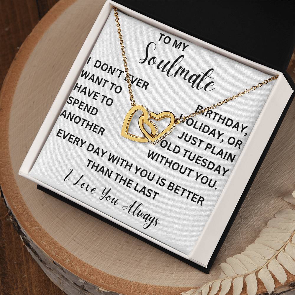 Interlocking Hearts Necklace-Every day is better- Wife, Girlfriend