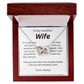 My wish for you-to my wife- interlocking hearts necklace