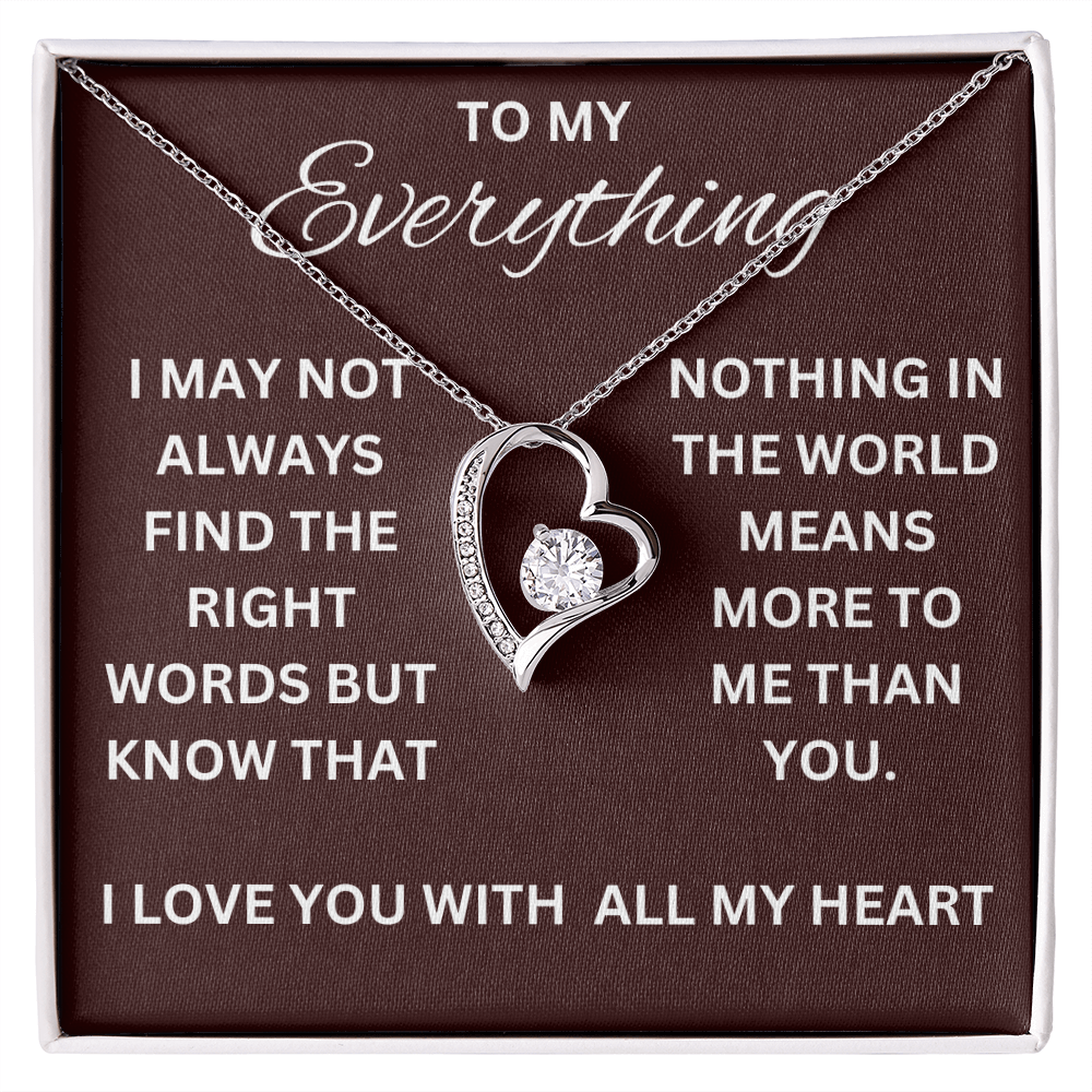 Forever Love Necklace- The Right Words- Wife, Girlfriend