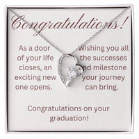 Load image into Gallery viewer, on your graduation- as one door closes-forever love necklace

