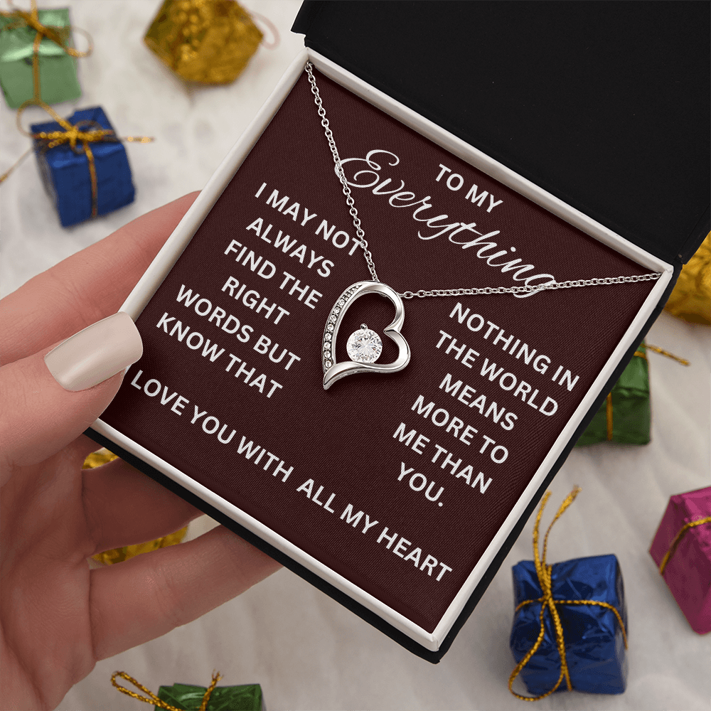 Forever Love Necklace- The Right Words- Wife, Girlfriend