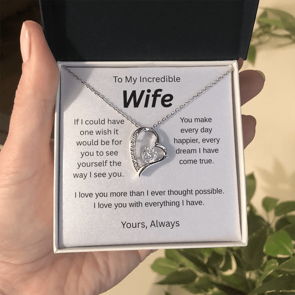 My wish for you-to my wife- forever love necklace