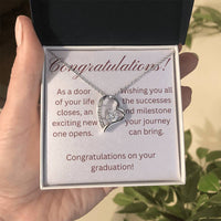Load image into Gallery viewer, on your graduation- as one door closes-forever love necklace
