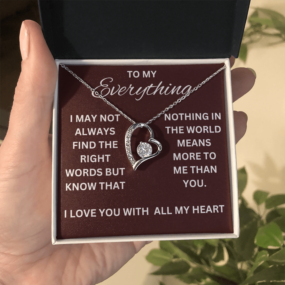 Forever Love Necklace- The Right Words- Wife, Girlfriend