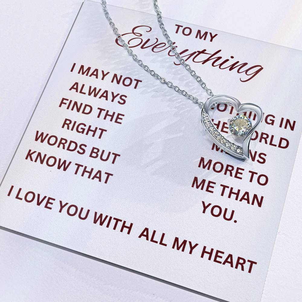 Forever Love Necklace- The Right Words- Wife, Girlfriend