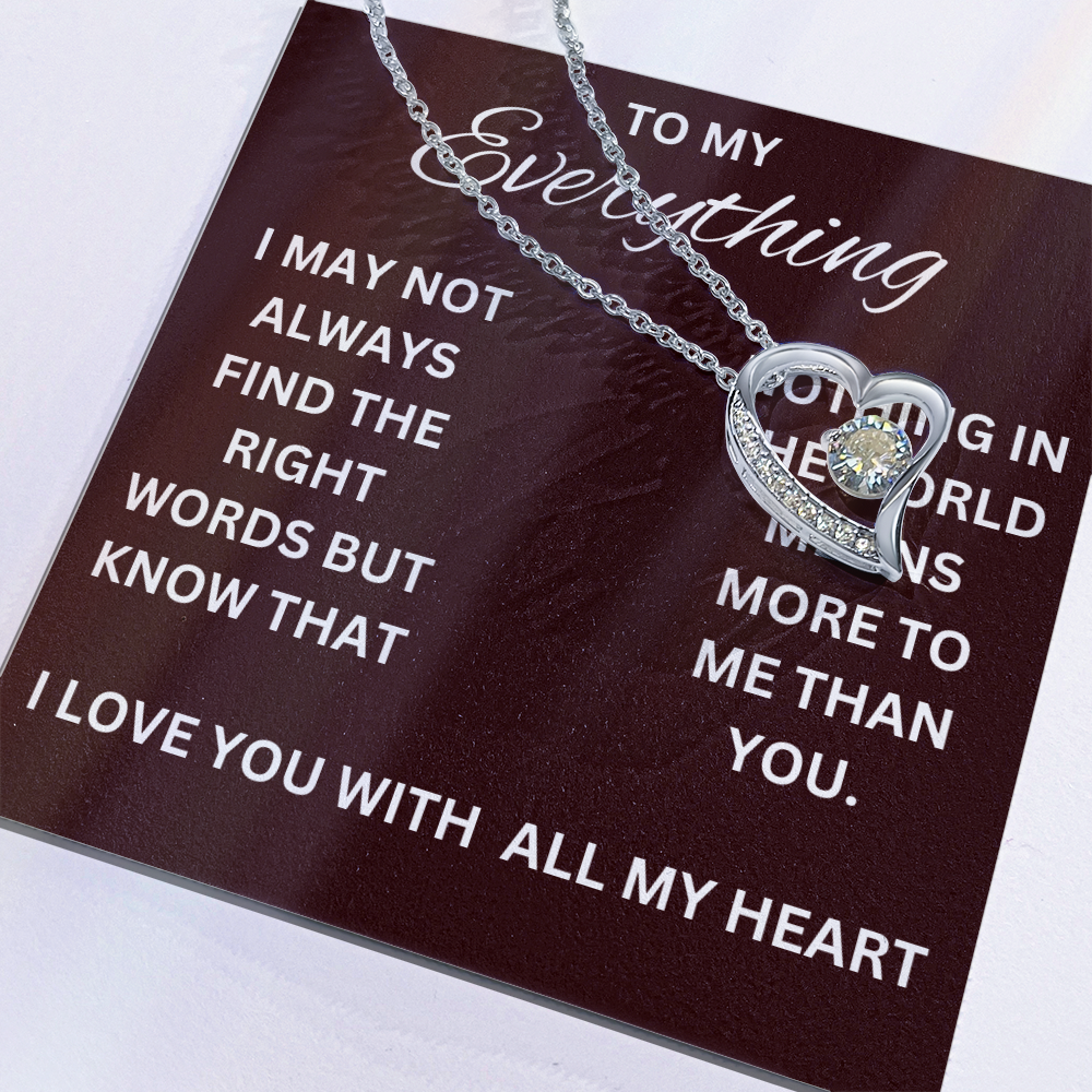Forever Love Necklace- The Right Words- Wife, Girlfriend