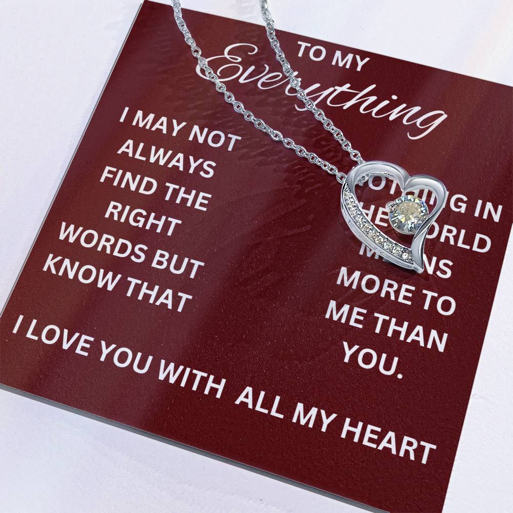 Forever Love Necklace-The Right Words- Wife, Girlfriend