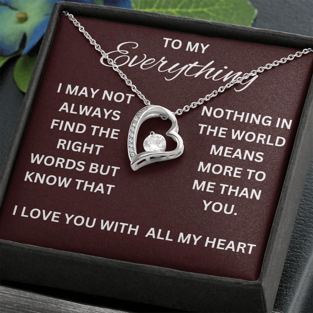 Forever Love Necklace- The Right Words- Wife, Girlfriend