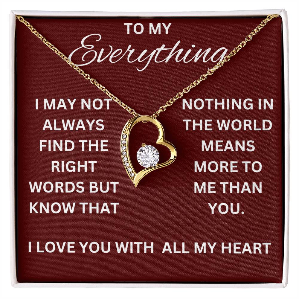 Forever Love Necklace-The Right Words- Wife, Girlfriend