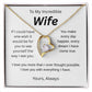 My wish for you-to my wife- forever love necklace