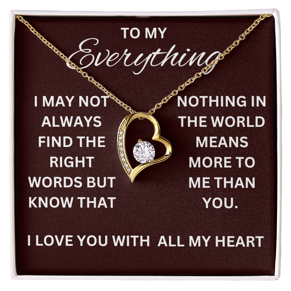 Forever Love Necklace- The Right Words- Wife, Girlfriend