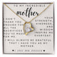to my mother- you inspire me- forever love necklace